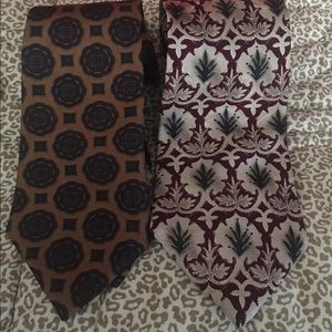 Vintage Oscar dela Renta Silk Neckties Bundle of 2